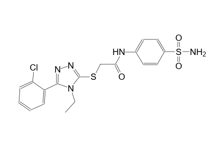 N-[4-(aminosulfonyl)phenyl]-2-{[5-(2-chlorophenyl)-4-ethyl-4H-1,2,4-triazol-3-yl]sulfanyl}acetamide