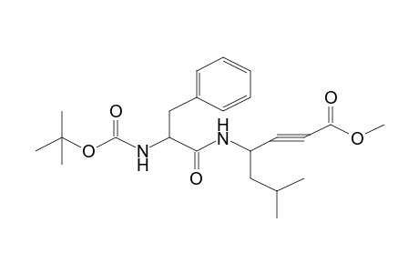 2-Heptynoic acid, 4-[(t-butoxycarbonylphenylalanyl)amino]-6-methyl-, methyl ester