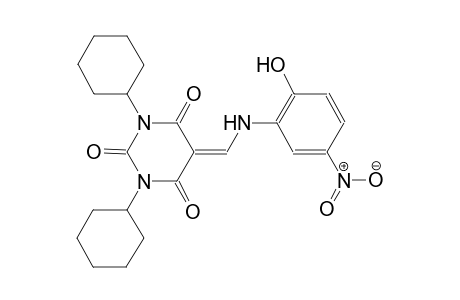 1,3-dicyclohexyl-5-[(2-hydroxy-5-nitroanilino)methylene]-2,4,6(1H,3H,5H)-pyrimidinetrione