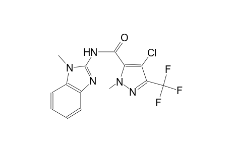 4-chloro-1-methyl-N-(1-methyl-1H-benzimidazol-2-yl)-3-(trifluoromethyl)-1H-pyrazole-5-carboxamide
