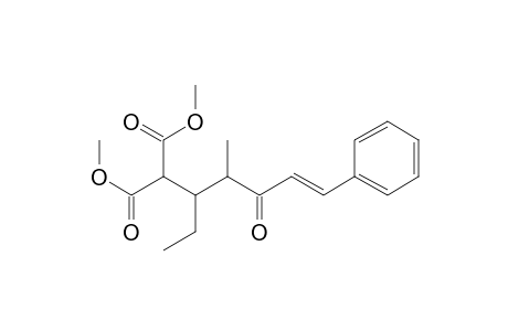 syn-Dimethyl [(E)-1-Ethyl-5-phenyl-2-methyl-3-oxo-4-pentenyl]malonate