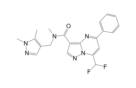 7-(difluoromethyl)-N-[(1,5-dimethyl-1H-pyrazol-4-yl)methyl]-N-methyl-5-phenylpyrazolo[1,5-a]pyrimidine-3-carboxamide