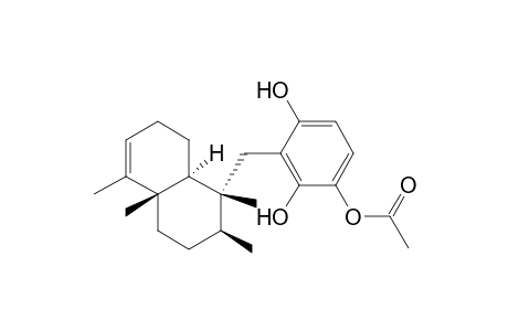 1,2,4-Benzenetriol, 3-[(1,2,3,4,4a,7,8,8a-octahydro-1,2,4a,5-tetramethyl-1-naphthalenyl)methyl]-, 1-acetate, [1R-(1.alpha.,2.beta.,4a.beta.,8a.alpha.)]-