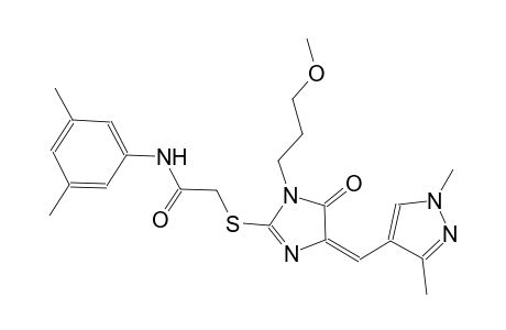 N-(3,5-dimethylphenyl)-2-{[(4E)-4-[(1,3-dimethyl-1H-pyrazol-4-yl)methylene]-1-(3-methoxypropyl)-5-oxo-4,5-dihydro-1H-imidazol-2-yl]sulfanyl}acetamide