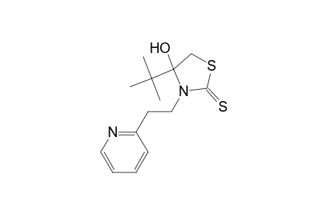 Thiazolidine-2-thione, 4-tert-butyl-4-hydroxy-3-[2-(2-pyridyl)ethyl]-