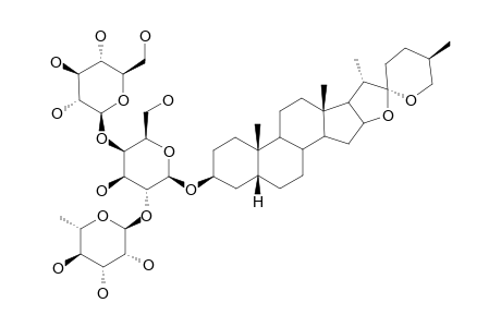 ISOTERRESTROSIN-B;25(S)-5-BETA-SPIROSTAN-3-BETA-OL-ALPHA-L-RHAMNOPYRANOSYL-(1->2)-BETA-D-GLUCOPYRANOSYL-(1->4)-BETA-D-GALACTOPYRANOSIDE