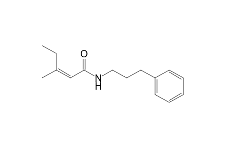 (Z)-N-(3-Phenylpropyl)-3-methyl-2-pentenamide