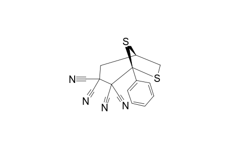 1-PHENYL-2,2,3,3-TETRACYANO-7,8-DITHIABICYCLO-[3.2.1]-OCTANE