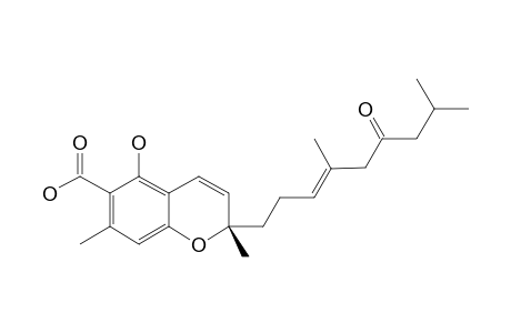 ANTHOPOGOCHROMENE_A;2-(12,16-DIMETHYL-14-OXO-11-E-NONENYL)-5-HYDROXY-2,7-DIMETHYL-2-H-CHROMENE-6-CARBOXYLIC_ACID