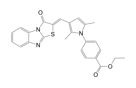 ethyl 4-{2,5-dimethyl-3-[(Z)-(3-oxo[1,3]thiazolo[3,2-a]benzimidazol-2(3H)-ylidene)methyl]-1H-pyrrol-1-yl}benzoate