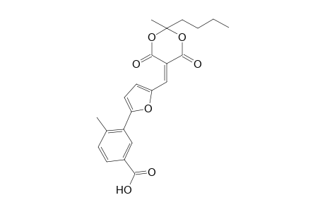 3-[5-(2-butyl-2-methyl-4,6-dioxo-[1,3]dioxan-5-ylidenemethyl)-furan-2-yl]-4-methyl-benzoic acid