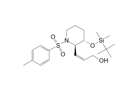 (2R*,3S*)-3-[(tert-Butyldimethylsilyl)oxy]-2-[(Z)-3'-hydroxy-1'-propen-1'-yl]-1-(p-toluenesulfonyl)piperidine