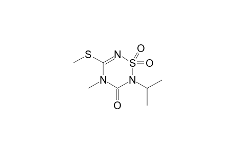 2-isopropyl-1,1-diketo-4-methyl-5-(methylthio)-1,2,4,6-thiatriazin-3-one