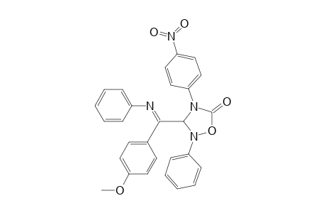 1,2,4-Oxadiazolidin-5-one, 3-[(4-methoxyphenyl)(phenylimino)methyl]-4-(4-nitrophenyl)-2-phenyl-