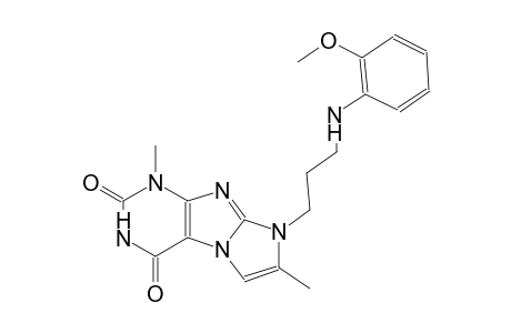 1H-imidazo[2,1-f]purine-2,4(3H,8H)-dione, 8-[3-[(2-methoxyphenyl)amino]propyl]-1,7-dimethyl-