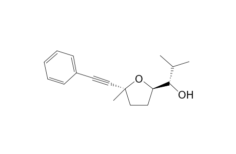rel-(2R,5R,.alpha.-S)-5-Methyl-.alpha.-(1-methylethyl)-5-(2-phenylethynyl)tetrahydrofuran-2-methanol