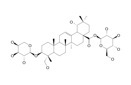 RANDIASAPONIN-VI;3-O-ALPHA-L-ARABINOPYRANOSYL-ILEXOSAPOGENIN-A-28-BETA-D-GLUCOPYRANOSYLESTER