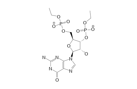 2'-DEOXYGUANOSINE-3',5'-BIS-(ETHYL-HYDROGEN-PHOSPHATE)-RIBOFURANOSYL