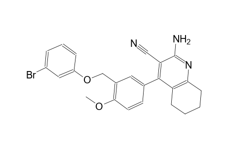 2-amino-4-{3-[(3-bromophenoxy)methyl]-4-methoxyphenyl}-5,6,7,8-tetrahydro-3-quinolinecarbonitrile