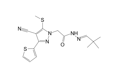 Acethydrazide, 2-[4-cyano-5-methylthio-3-(2-thienyl)-1-pyrazolyl]-N2-(2,2-dimethylpropylidene)-
