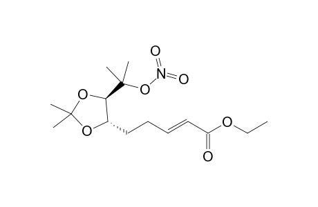 (E)-5-[(4S,5R)-2,2-dimethyl-5-(1-methyl-1-nitrooxy-ethyl)-1,3-dioxolan-4-yl]pent-2-enoic acid ethyl ester
