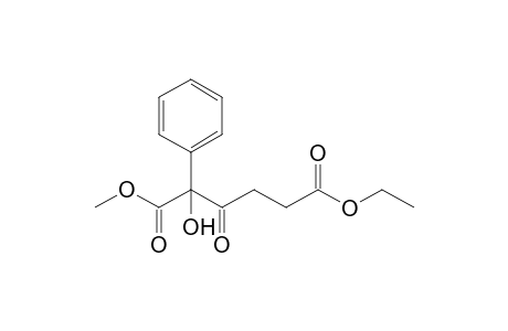 2-Hydroxy-3-keto-2-phenyl-adipic acid O6-ethyl ester O1-methyl ester