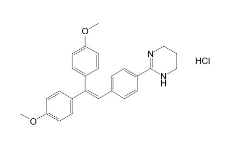 2-{p-[2,2-bis(p-methoxyphenyl)vinyl]phenyl}-1,4,5,6-tetrahydropyrimidine, hydrochloride