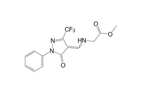 N-{[5-oxo-1-phenyl-3-(trifluoromethyl)-2-pyrazolin-4-ylidene]methyl}glycine, methyl ester