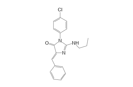 (5Z)-3-(4-chlorophenyl)-5-(phenylmethylene)-2-(propylamino)-4-imidazolone