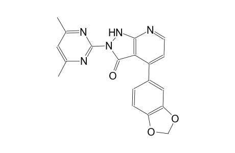 3H-pyrazolo[3,4-b]pyridin-3-one, 4-(1,3-benzodioxol-5-yl)-2-(4,6-dimethyl-2-pyrimidinyl)-1,2-dihydro-