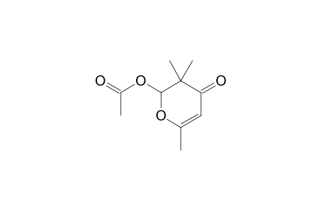 Acetic acid, 3,3,6-trimethyl-4-oxo-3,4-dihydro-2H-pyran-2-yl ester