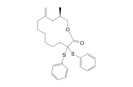 (12R)-12-Methyl-10-methylene-3,3-bisphenylsulfanyloxacyclotridecan-2-one