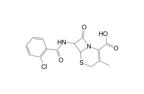 7-[(2-chlorobenzoyl)amino]-3-methyl-8-oxo-5-thia-1-azabicyclo[4.2.0]oct-2-ene-2-carboxylic acid