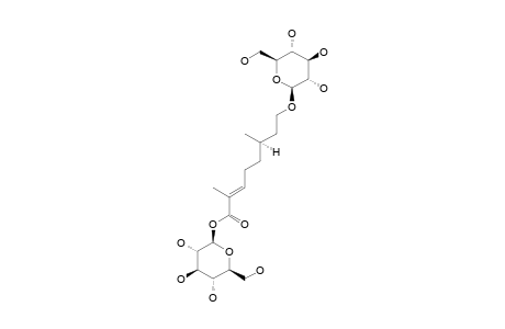 #4;6,7-DIHYDROFOLIAMENTHOIC-ACID-1-O-BETA-D-GLUCOPYRANOSYLESTER-8-O-BETA-D-GLUCOPYRANOSIDE;(E)-(R)-2,6-DIMETHYL-8-HYDROXYOCT-2-ENOIC-ACID-BETA-D-GLUCOPYRANOSYL