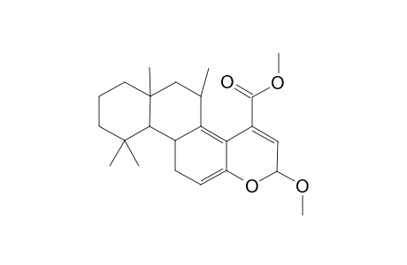 Methyl 1,3,5(10),6,8,11-hexahydro-15-methoxy-14-oxa-4,4,8,10-tetramethyl-benzo[a]phenanthren-17-carboxylate