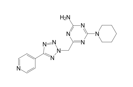 1,3,5-Triazin-2-amine, 4-(1-piperidinyl)-6-[[5-(4-pyridinyl)-2H-1,2,3,4-tetrazol-2-yl]methyl]-