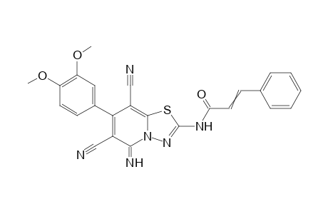 2- Cinnamoylamino -6,8-dicyano-7-(3,4-dimethoxyphenyl)-5-imino-5H-1,3,4-thiadiazolo[3,2-a]pyridine