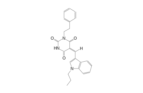 (5E)-1-(2-phenylethyl)-5-[(1-propyl-1H-indol-3-yl)methylene]-2,4,6(1H,3H,5H)-pyrimidinetrione