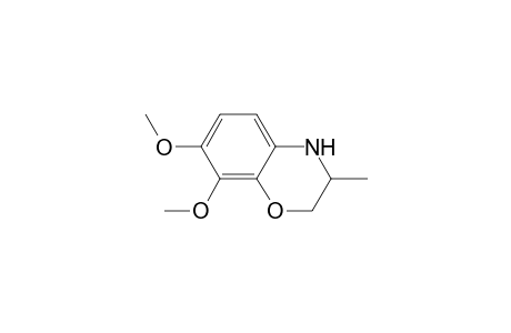 2H-1,4-Benzoxazine, 3,4-dihydro-7,8-dimethoxy-3-methyl-, (.+-.)-