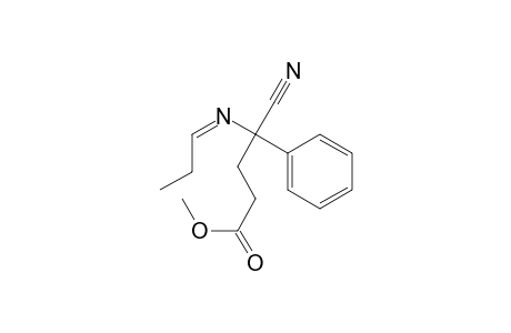 Benzenebutanoic acid, .gamma.-cyano-.gamma.-(propylideneamino)-, methyl ester