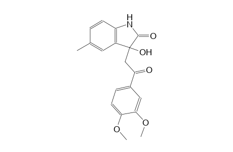 3-[2-(3,4-dimethoxyphenyl)-2-oxoethyl]-3-hydroxy-5-methyl-1,3-dihydro-2H-indol-2-one