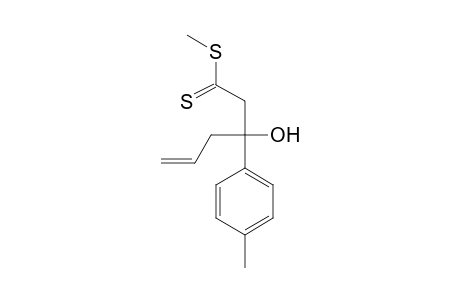 3-Hydroxy-3-p-tolylhex-5-enedithioic acid methyl ester