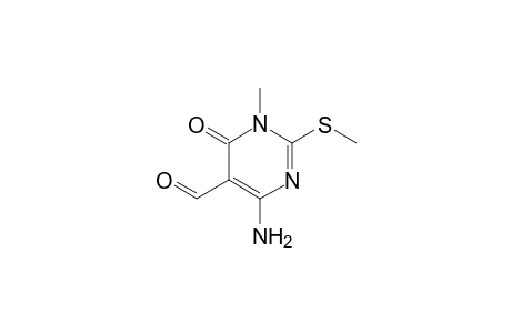 4-Amino-1-methyl-2-(methylthio)-6-oxo-1,6-dihydropyrimidine-5-carbaldehyde