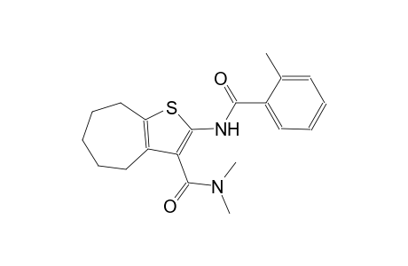 N,N-dimethyl-2-[(2-methylbenzoyl)amino]-5,6,7,8-tetrahydro-4H-cyclohepta[b]thiophene-3-carboxamide