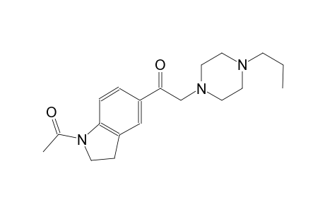 ethanone, 1-(1-acetyl-2,3-dihydro-1H-indol-5-yl)-2-(4-propyl-1-piperazinyl)-