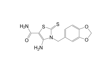 5-thiazolecarboxamide, 4-amino-3-(1,3-benzodioxol-5-ylmethyl)-2,3-dihydro-2-thioxo-