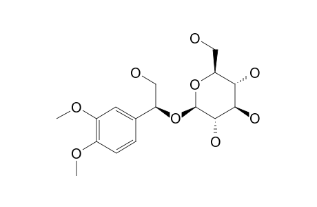 (1'R)-1'-(3,4-DIMETHOXYPHENYL)-ETHANE-1',2'-DIOL-1'-O-BETA-D-GLUCOPYRANOSIDE