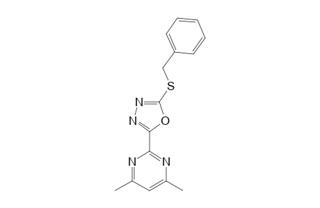 5-(4,6-DIMETHYL-2-PYRIMIDINYL)-2-BENZYLTHIO-1,3,4-OXADIAZOLE