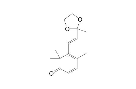 2,4-Cyclohexadien-1-one, 4,6,6-trimethyl-5-[2-(2-methyl-1,3-dioxolan-2-yl)ethenyl]-, (E)-