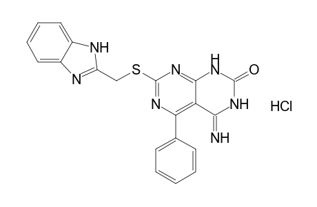 7-((1H-Benzo[d]imidazol-2-yl)methylthio)-3,4-dihydro-4-imino-5-phenylpyrimido[4,5-d]pyrimidin-2(1H)-one.hydrochloride